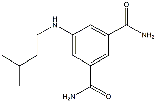 5-[(3-methylbutyl)amino]benzene-1,3-dicarboxamide Struktur