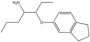 5-[(4-aminoheptan-3-yl)oxy]-2,3-dihydro-1H-indene Struktur