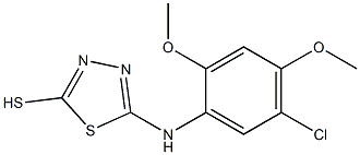 5-[(5-chloro-2,4-dimethoxyphenyl)amino]-1,3,4-thiadiazole-2-thiol Struktur