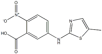 5-[(5-methyl-1,3-thiazol-2-yl)amino]-2-nitrobenzoic acid Struktur