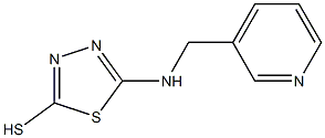 5-[(pyridin-3-ylmethyl)amino]-1,3,4-thiadiazole-2-thiol Struktur