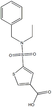 5-[benzyl(ethyl)sulfamoyl]thiophene-3-carboxylic acid Struktur