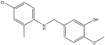 5-{[(4-chloro-2-methylphenyl)amino]methyl}-2-methoxyphenol Struktur