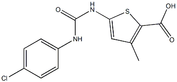 5-{[(4-chlorophenyl)carbamoyl]amino}-3-methylthiophene-2-carboxylic acid Struktur