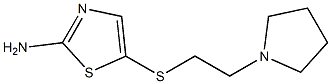 5-{[2-(pyrrolidin-1-yl)ethyl]sulfanyl}-1,3-thiazol-2-amine Struktur