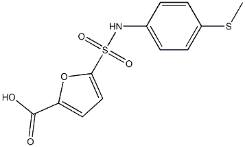 5-{[4-(methylsulfanyl)phenyl]sulfamoyl}furan-2-carboxylic acid Struktur