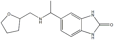 5-{1-[(oxolan-2-ylmethyl)amino]ethyl}-2,3-dihydro-1H-1,3-benzodiazol-2-one Struktur