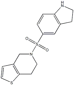 5-{4H,5H,6H,7H-thieno[3,2-c]pyridine-5-sulfonyl}-2,3-dihydro-1H-indole Struktur