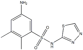 5-amino-2,3-dimethyl-N-(1,3,4-thiadiazol-2-yl)benzene-1-sulfonamide Struktur