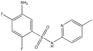 5-amino-2,4-difluoro-N-(5-methylpyridin-2-yl)benzene-1-sulfonamide Struktur