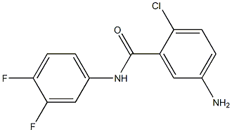 5-amino-2-chloro-N-(3,4-difluorophenyl)benzamide Struktur