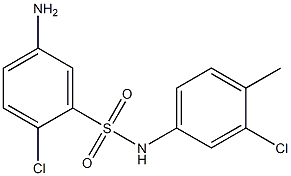 5-amino-2-chloro-N-(3-chloro-4-methylphenyl)benzene-1-sulfonamide Struktur