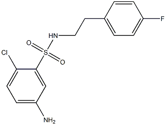 5-amino-2-chloro-N-[2-(4-fluorophenyl)ethyl]benzene-1-sulfonamide Struktur