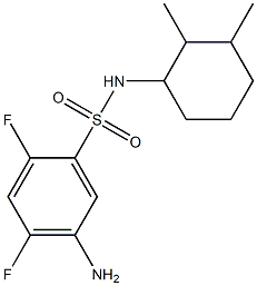 5-amino-N-(2,3-dimethylcyclohexyl)-2,4-difluorobenzene-1-sulfonamide Struktur