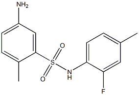 5-amino-N-(2-fluoro-4-methylphenyl)-2-methylbenzene-1-sulfonamide Struktur