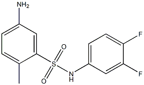 5-amino-N-(3,4-difluorophenyl)-2-methylbenzene-1-sulfonamide Struktur