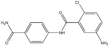 5-amino-N-(4-carbamoylphenyl)-2-chlorobenzamide Struktur