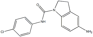 5-amino-N-(4-chlorophenyl)-2,3-dihydro-1H-indole-1-carboxamide Struktur