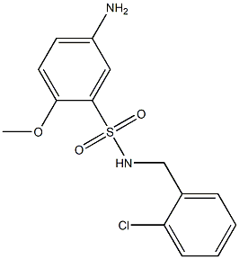 5-amino-N-[(2-chlorophenyl)methyl]-2-methoxybenzene-1-sulfonamide Struktur