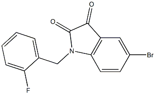 5-bromo-1-[(2-fluorophenyl)methyl]-2,3-dihydro-1H-indole-2,3-dione Struktur