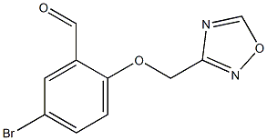 5-bromo-2-(1,2,4-oxadiazol-3-ylmethoxy)benzaldehyde Struktur