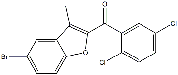 5-bromo-2-[(2,5-dichlorophenyl)carbonyl]-3-methyl-1-benzofuran Struktur