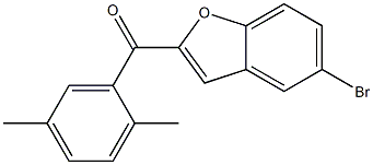 5-bromo-2-[(2,5-dimethylphenyl)carbonyl]-1-benzofuran Struktur