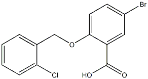 5-bromo-2-[(2-chlorophenyl)methoxy]benzoic acid Struktur