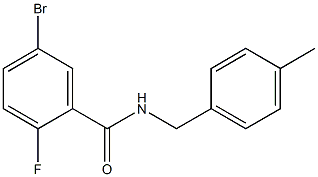 5-bromo-2-fluoro-N-(4-methylbenzyl)benzamide Struktur