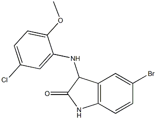 5-bromo-3-[(5-chloro-2-methoxyphenyl)amino]-2,3-dihydro-1H-indol-2-one Struktur