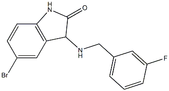 5-bromo-3-{[(3-fluorophenyl)methyl]amino}-2,3-dihydro-1H-indol-2-one Struktur