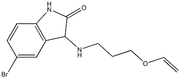 5-bromo-3-{[3-(ethenyloxy)propyl]amino}-2,3-dihydro-1H-indol-2-one Struktur