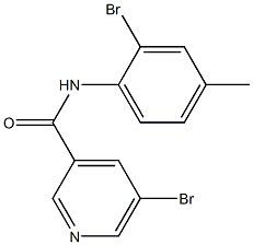 5-bromo-N-(2-bromo-4-methylphenyl)pyridine-3-carboxamide Struktur