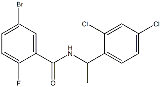 5-bromo-N-[1-(2,4-dichlorophenyl)ethyl]-2-fluorobenzamide Struktur