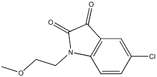 5-chloro-1-(2-methoxyethyl)-2,3-dihydro-1H-indole-2,3-dione Struktur