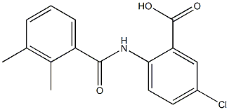 5-chloro-2-[(2,3-dimethylbenzene)amido]benzoic acid Struktur