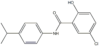 5-chloro-2-hydroxy-N-[4-(propan-2-yl)phenyl]benzamide Struktur