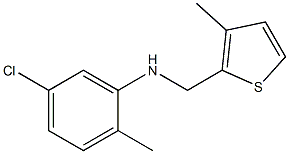 5-chloro-2-methyl-N-[(3-methylthiophen-2-yl)methyl]aniline Struktur