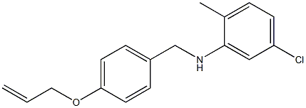 5-chloro-2-methyl-N-{[4-(prop-2-en-1-yloxy)phenyl]methyl}aniline Struktur