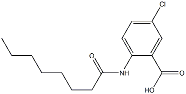 5-chloro-2-octanamidobenzoic acid Struktur