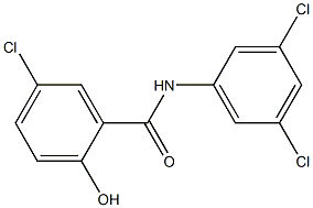 5-chloro-N-(3,5-dichlorophenyl)-2-hydroxybenzamide Struktur