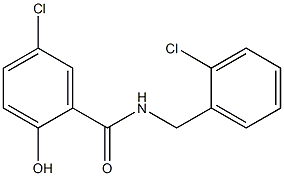 5-chloro-N-[(2-chlorophenyl)methyl]-2-hydroxybenzamide Struktur