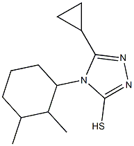 5-cyclopropyl-4-(2,3-dimethylcyclohexyl)-4H-1,2,4-triazole-3-thiol Struktur