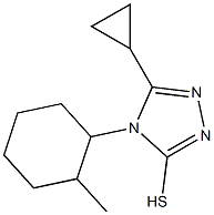 5-cyclopropyl-4-(2-methylcyclohexyl)-4H-1,2,4-triazole-3-thiol Struktur