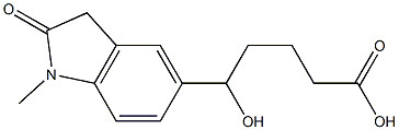 5-hydroxy-5-(1-methyl-2-oxo-2,3-dihydro-1H-indol-5-yl)pentanoic acid Struktur