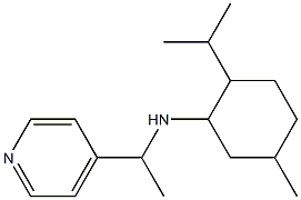 5-methyl-2-(propan-2-yl)-N-[1-(pyridin-4-yl)ethyl]cyclohexan-1-amine Struktur