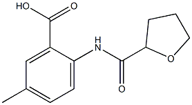 5-methyl-2-[(tetrahydrofuran-2-ylcarbonyl)amino]benzoic acid Struktur