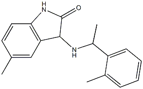 5-methyl-3-{[1-(2-methylphenyl)ethyl]amino}-2,3-dihydro-1H-indol-2-one Struktur