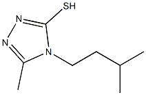 5-methyl-4-(3-methylbutyl)-4H-1,2,4-triazole-3-thiol Struktur