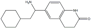 6-(1-amino-2-cyclohexylethyl)-1,2,3,4-tetrahydroquinolin-2-one Struktur